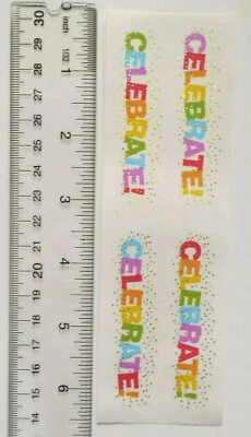 Mrs Grossman CELEBRATE, REFLECTIONS - 1 Strip of Celebrate Party Stickers - Image 1 of 2