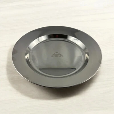 MCKINLEY OUTDOOR TELLER Edelstahl , großer Camping Teller 24 cm rostfrei Geschirr