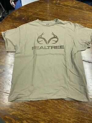 Men's Realtree  T-Shirt Antlers Size XL Spellout Hunting Brown - Image 1 of 3