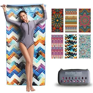 Microfiber Beach Towel71"x35" Oversized Sand Free Travel Towels Fast Drying S... - Picture 1 of 8