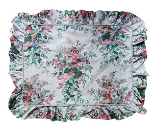 Vintage Croscill Standard Ruffled Pillow Sham in Rarität Muster Englischer Garten - Bild 1 von 3