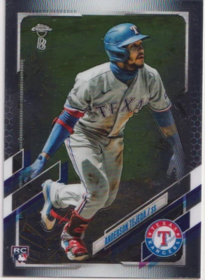 2021 Topps Chrome Ben Baller #184 Anderson Tejeda RC Texas Rangers - Image 1 of 2