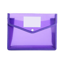 Document Bag Wide Application Transparent Large Capacity Fine Texture Fil Purple