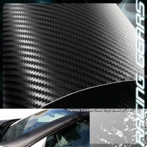 For Chevy Ford 60" x 50" Flexible Carbon Fiber Vinyl Film Wrap Roll Sheet Decal - Picture 1 of 4