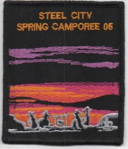 2005 Steel City District Greater Pittsburgh Council Spring Camporee Patch unbenutzt - Bild 1 von 2