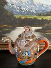 Made in Japan a Dragon Covered/Lidded Teapot with a Bird Spout and Dragon Lid
