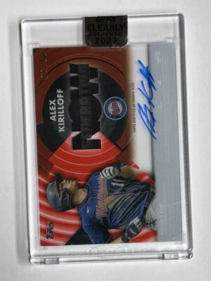2022 Topps Clearly Authentic Alex Kirilloff Rookie Auto 38/50 - Image 1 of 2