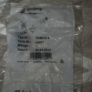 Lumberg Automation RKMCK 4 Field Attachable Connector, Male 4-Pin NEW Fast Ship - Picture 1 of 1