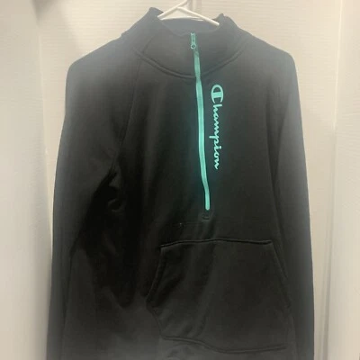 Sudadera para mujer Champion 1/4 cremallera rendimiento talla mediana negra Foto 1 de 4