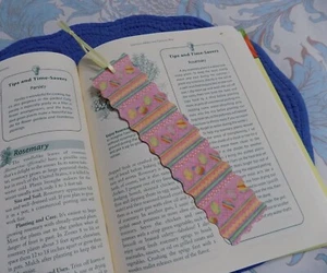 Bookmark EASTER or EGG Fabric or Cloth Handmade Yellow Ribbon - Picture 1 of 3