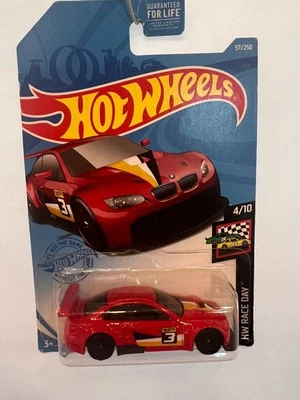 Hot Wheels 2020 #57 HW Race Day 4/10 BMW M3 GT2 Red w/Black AD Spoke Wheels - Image 1 of 4