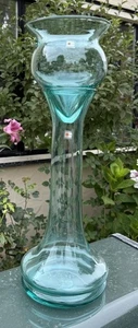 Vintage Blenko Floor Vase 789M & 843 Tulip Top Antique Green Don Shepherd - Picture 1 of 10