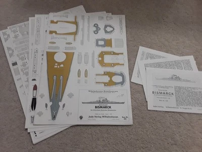 Wilhelmshavener Modellbaubogen Bismarck + Zusatz Ausrüstung - Bild 1 von 4