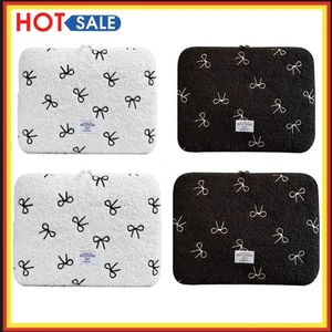 Bowknot Plush Laptop Bag Shockproof Puffy Protective Case Commute Work Study Bag - Bild 1 von 18