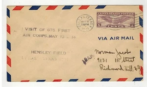 1931 AIRMAIL DALLAS TEXAS VISIT OF 675 1ST AIR CORPS HENSLEY FIELD - Picture 1 of 1