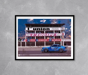 Porsche 911 RSR Wallys Jeans Reims Gueux Druck - Poster Wandbild Kunstwerk Geschenk - Bild 1 von 4