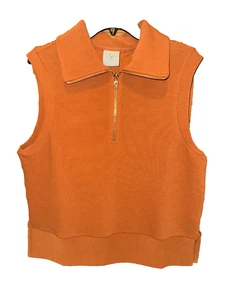 Varley Bonnie 1/2 Zip Tank  Mobi Mocha Size M womens sleeveless collared stretch - Picture 1 of 8