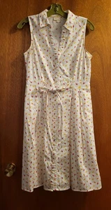 Maison Jules Kleid weiß ärmellos Gürtel Eis am Stiel Print Gr. M - Bild 1 von 8