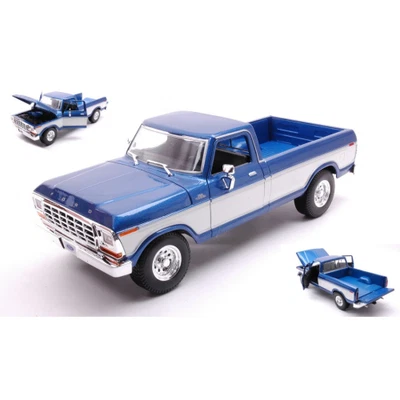 FORD F-150 PICK-UP 1979 BLUE 1:18 Maisto Auto Stradali Modellino Nuovo - Immagine 1 di 4