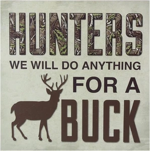 Jäger tun alles für einen Bock 13 Zoll Holz Wanddeko Plakette Schild - Bild 1 von 1