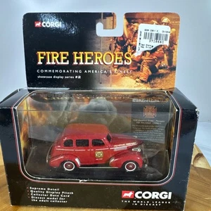 Corgi Fire Heroes 1939 Chevrolet Sedan Memphis FD Fire Chief Diecast  Bnk11 - Picture 1 of 3