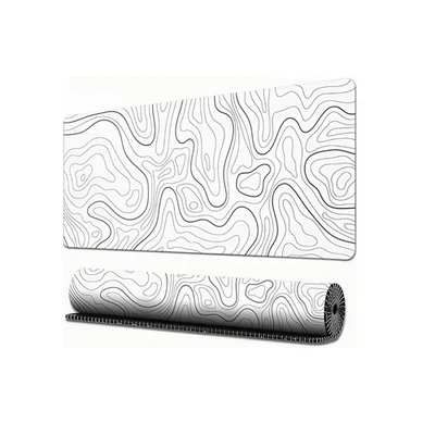XL Mouse Pad 31.5” x 11.8” – Waterproof Desk Mat, Non-Slip, Topographic Design - Image 1 of 4