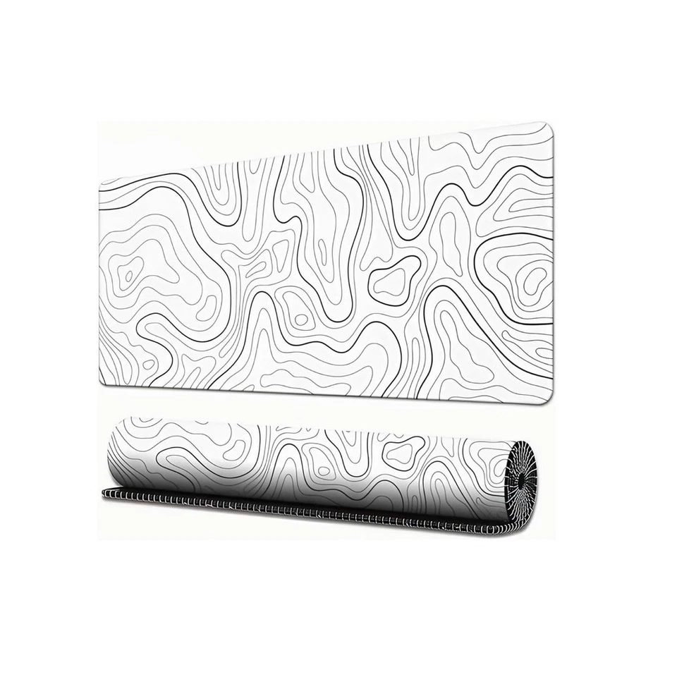 XL Mouse Pad 31.5” x 11.8” – Waterproof Desk Mat, Non-Slip, Topographic Design - Image 1 of 4