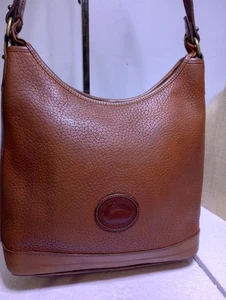 Bolso de Hombro Hobo Vintage Dooney & Bourke 216 Pan de Jengibre Marrón Guijarro AWL - Imagen 1 de 20