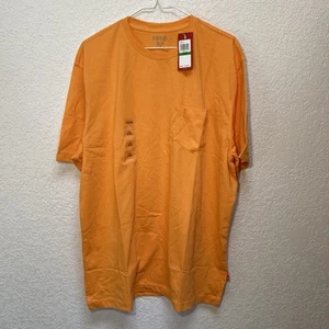 IZOD T-Shirt Mens Large Tangerine Short Sleeve Athleisure Sport Pocket Tee Shirt - Picture 1 of 8
