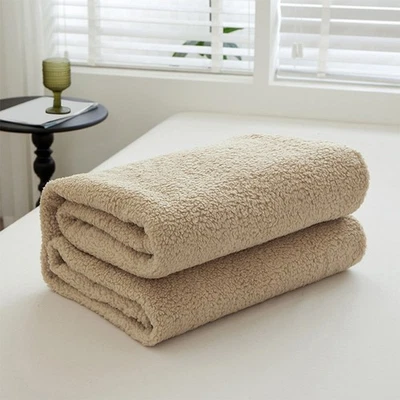 Weiche Plüsch doppelseitige Faux Lammwolle Decke warm Überwurf für kalte Tage - Bild 1 von 4