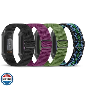 enkic Elastic Nylon Bands Compatible with Fitbit Charge 6/Charge 5 Bands, 4 P - Picture 1 of 5