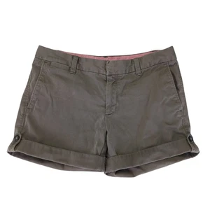 Banana Republic Taupe Chino Shorts Rolled Cuffed Women's 6 Stretch Preppy Camp - Picture 1 of 4