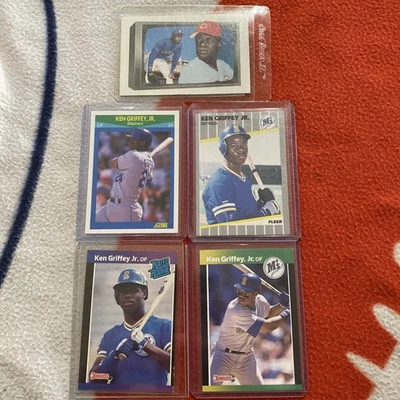 ¡Lote de tarjetas de novato Sweet Ken Griffey Jr 1989 Bowman Donruss Score & Fleer! Foto 1 de 4