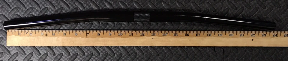 MTB 110S BICICLETA ACERO NEGRO 600 BARRA PLANA MANILLAR 5 GRADOS BARRIDO 22,3mm ABRAZADERA Foto 1 de 4