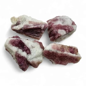 Pink Tourmaline Crystals in Quartz Natural Brazil 116.2 grams. 4 Piece Lot - Picture 1 of 1