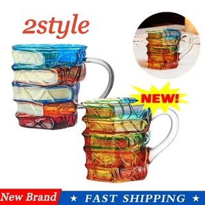 350ml bemalter Buchbecher mit - charmantem Motiv Buchform Design Ornament Teetasse - Bild 1 von 20