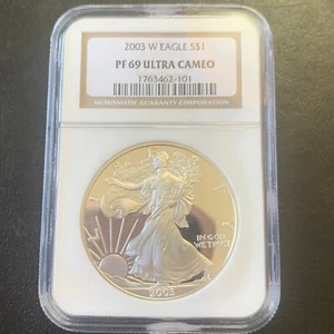 2003 W American Silver Eagle NGC PF 69 Ultra Cameo - Picture 1 of 11