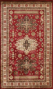 Traditional Geometric Wool Kazak Indian Hand-tufted Rugs - Picture 1 of 20