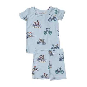 NWT Sz 8 ANGEL DEAR Bamboo Pajamas PJs BIKES Bicycles - Picture 1 of 1