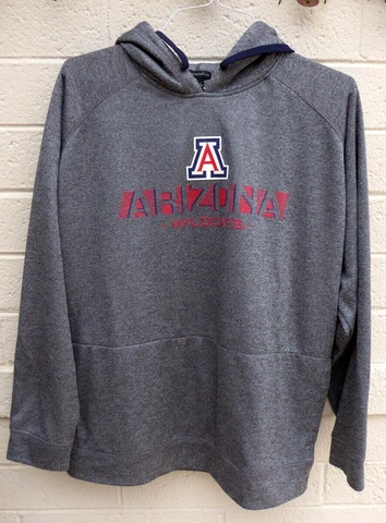 Champion Elite University of Arizona Hoodie Adult Large Gray Pullover Sweatshirt Cover