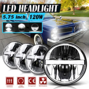 Faros LED redondos de 5-3/4"" 5,75"" luz alta/lo con ojos de halo ángel para GMC Chevy - Imagen 1 de 10