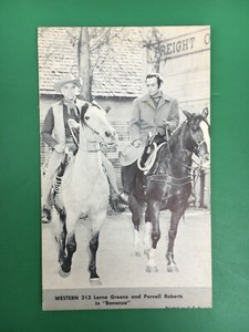 1950's WESTERN Star ARCADE CARD "BONANZA" #313 Lorne Greene & Pernell Roberts
