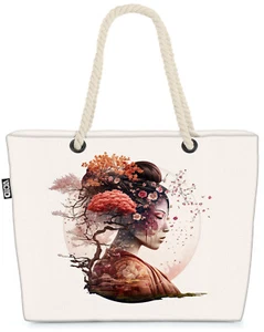 Geisha Japan Kirschblüten Beach Bag asien aisiatisch reise stil china mongolei - Bild 1 von 3