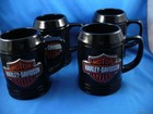 WHOLESALE LOT OF 4 HARLEY BIKER BEER STEIN CERAMIC MUGS LICENSED 20oz coffee HD