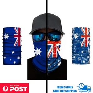 Neck Gaiter Face Scarf Tube Bandanna Reusable Face Cover Australian Flag - Picture 1 of 7