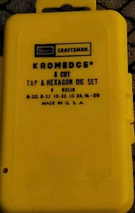Sears Craftsman KROMEDGE 5 Cut Tap & Hexagon Die Set 9-52118 USA 🇺🇸 NOS - Picture 1 of 6