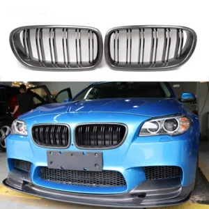 REAL Carbon Bumper Grille Grill Cover For BMW 5 Series F10 F11 F18 M5 2010-2016 - Bild 1 von 10