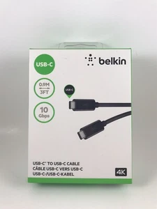 Belkin USB-C To USB-C Cable 0.9M / 3 ft 10 Gbps 4K - Open Box - Picture 1 of 3