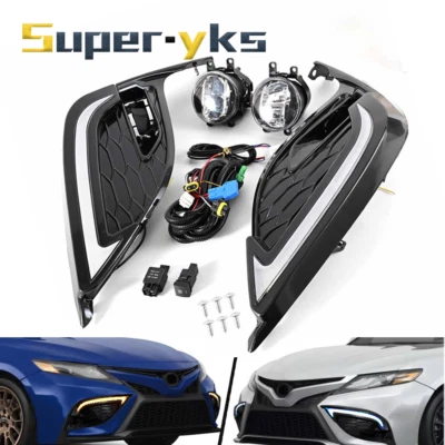 For 2021-2024 Toyota Camry SE XSE LED Daytime Running Light DRL Fog Lamp Kits — 第 1/4 张图片