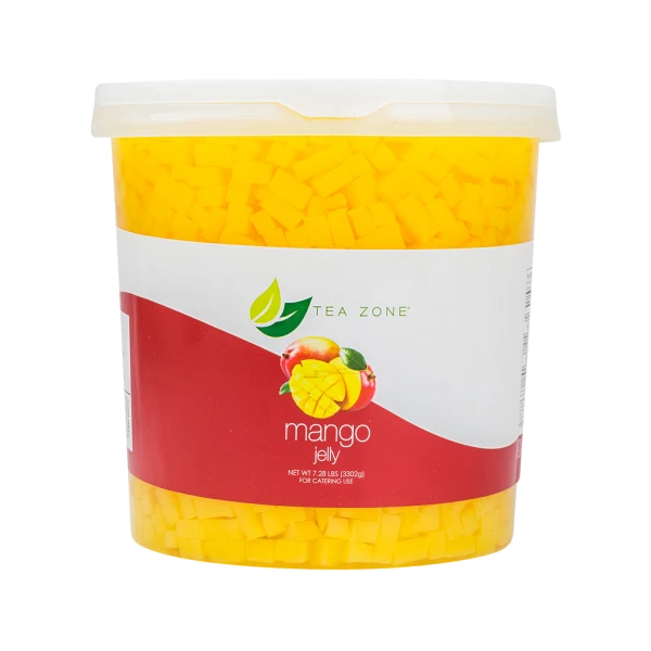 Tea Zone Mango Jelly (B2015, 7.2 lbs) for Boba/Milk Tea or Smoothies